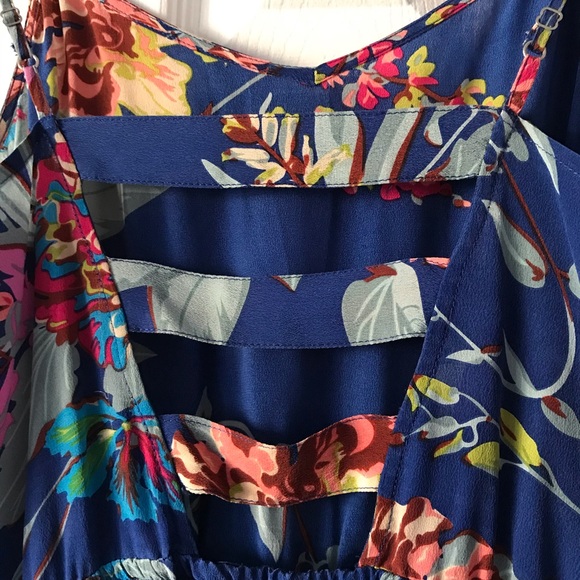 Champagne and Strawberry silk dress - Picture 4 of 6